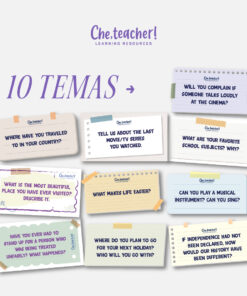 Alternative view of Combo de speaking cards digitales-10 temas